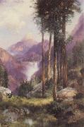 Thomas Moran Yosemite Valley,Vernal Falls oil painting reproduction